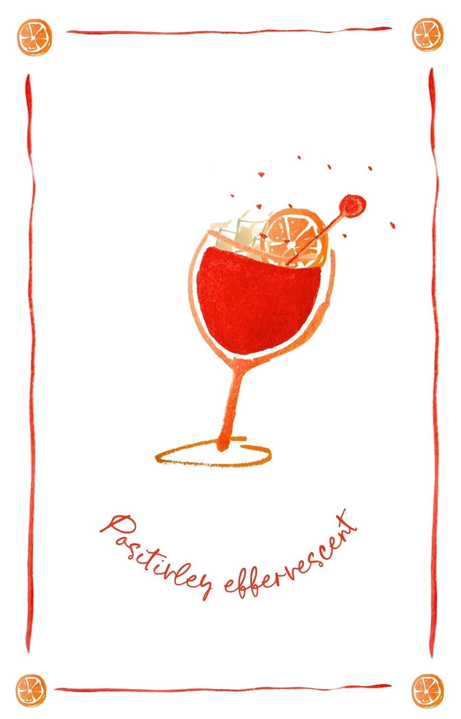 Kökshandduk linne - Aperol Spritz