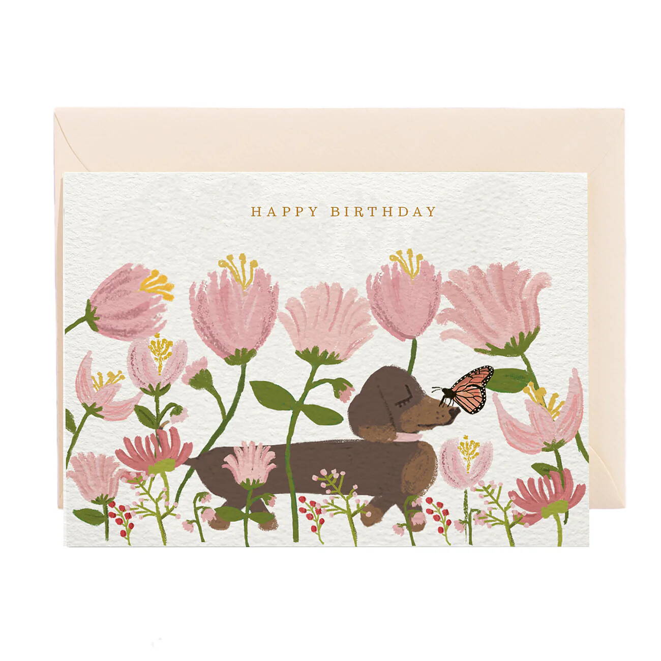 Kort med Tax och blommor