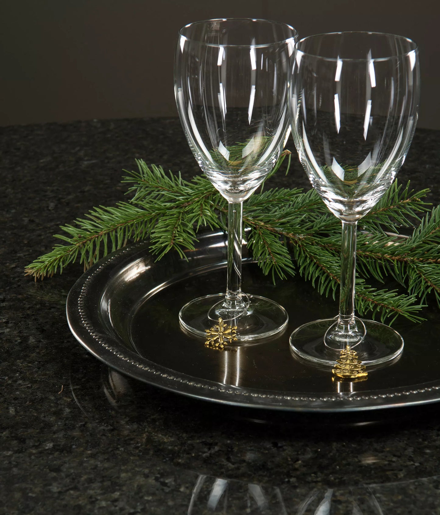 Vinglasmarkörer 10-pack julmix silver/guld