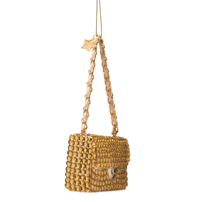 Julgranskula väska i guld