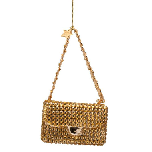 Julgranskula väska i guld