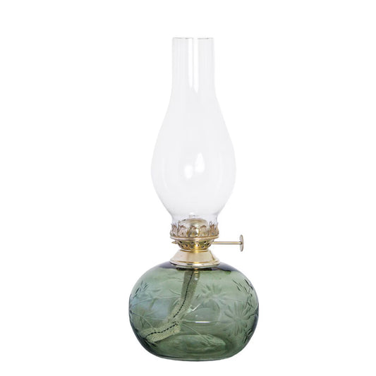 Oljelampa blomma grön/mässing