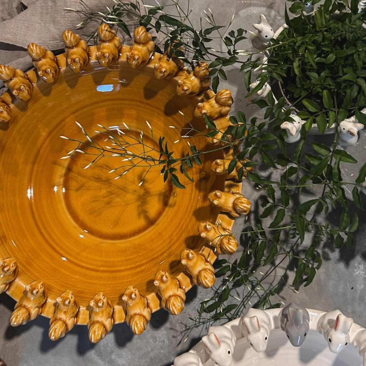 Keramikskål Ekorrar