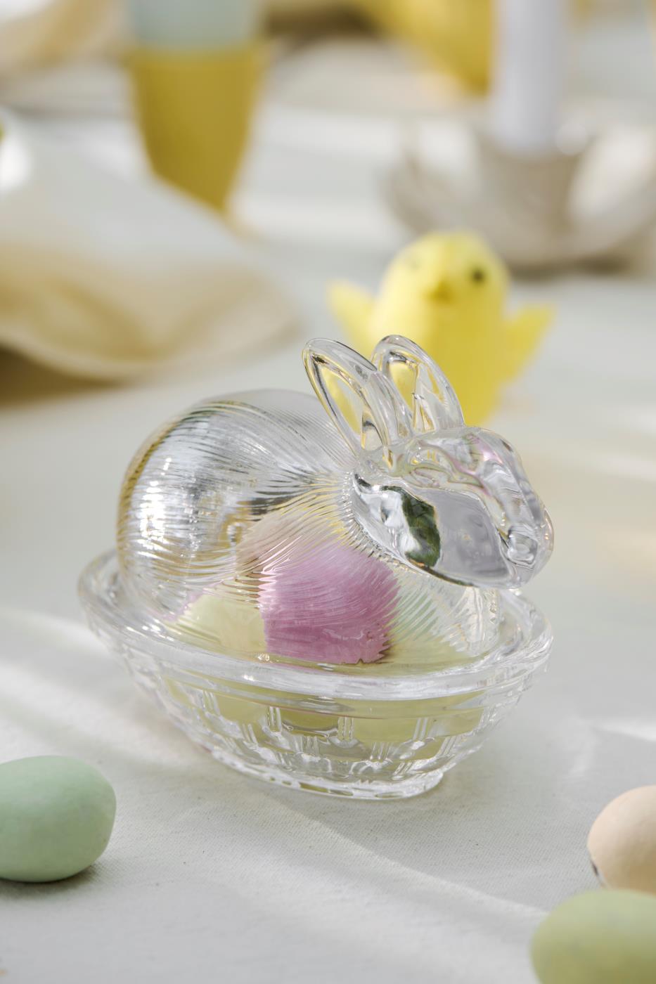 Hare i glas med lock