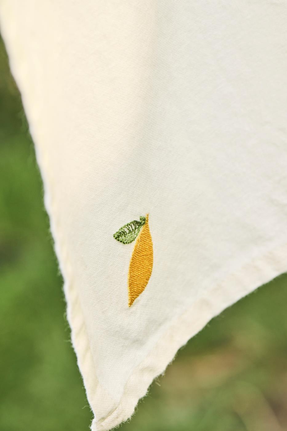 Kökshandduk broderad citron