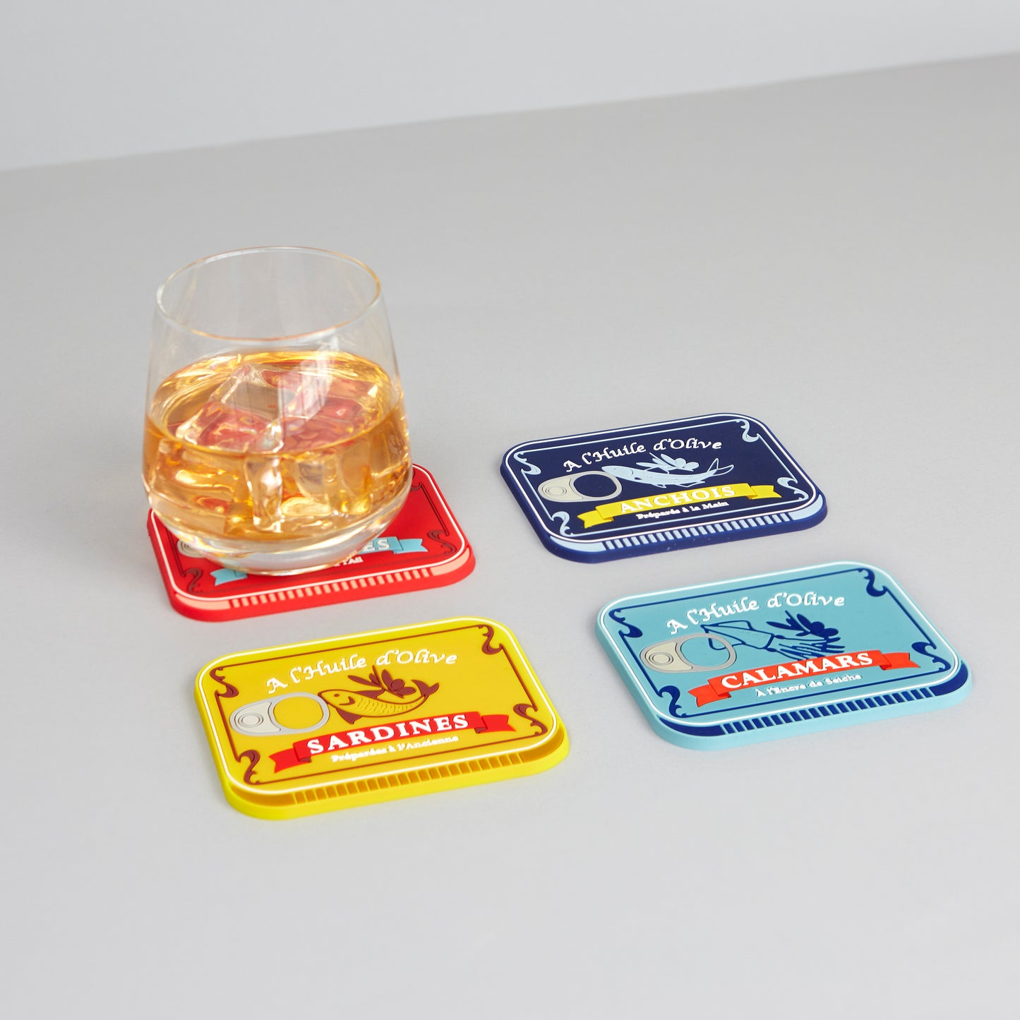 Glasunderlägg konservburkar 4-pack