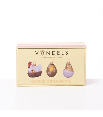 Påskhängen i glas Vondels 3-pack olika modeller