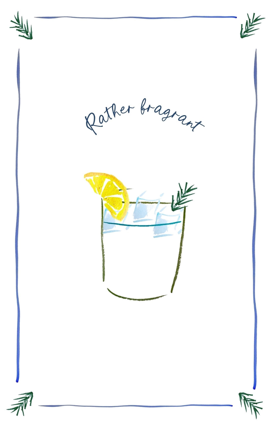 Kökshandduk linne - Gin & Tonic