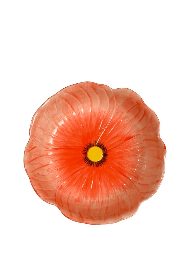 Stor skål vallmo Poppy röd