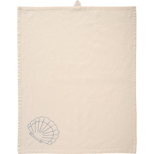 Kökshandduk broderad snäcka