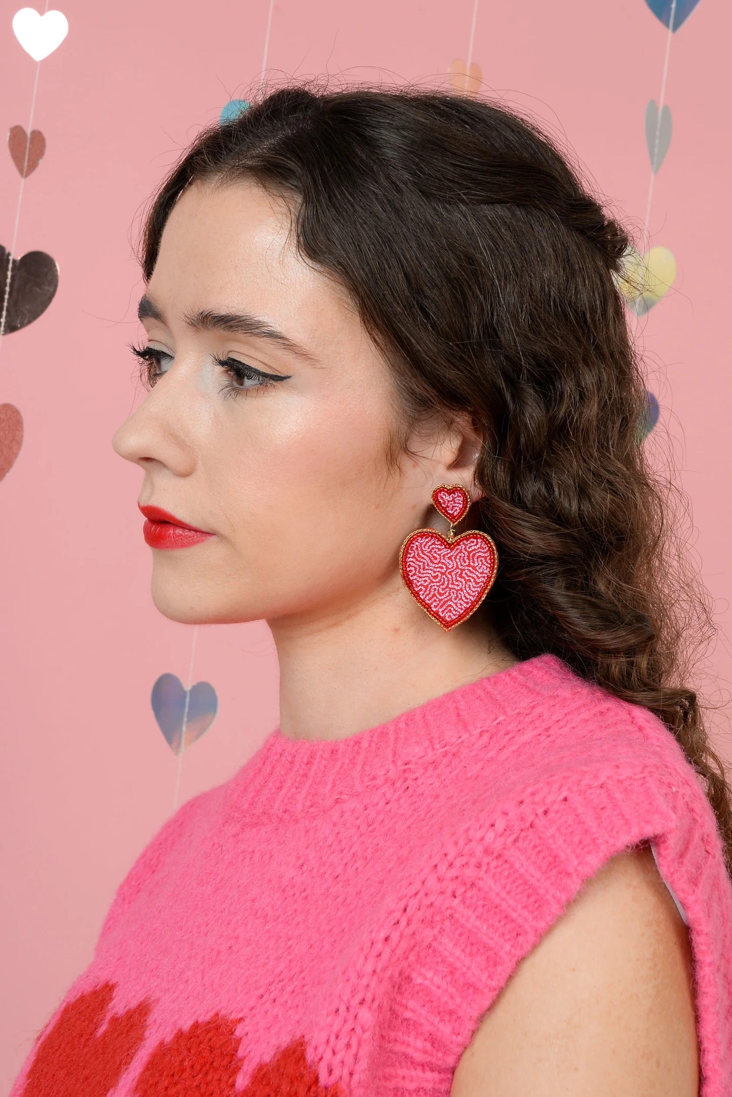 Örhängen Big heart swirl