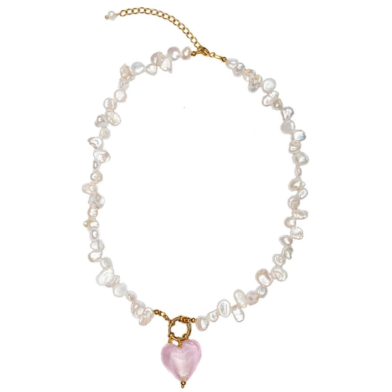 Massi halsband Love Pendant pink