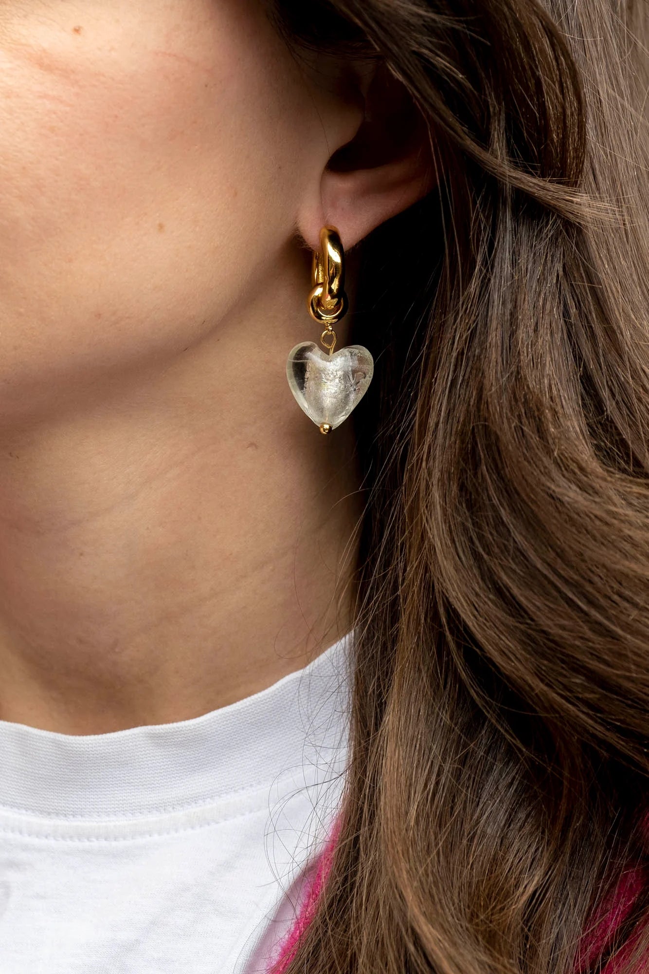 Massi Örhängen In your heart white