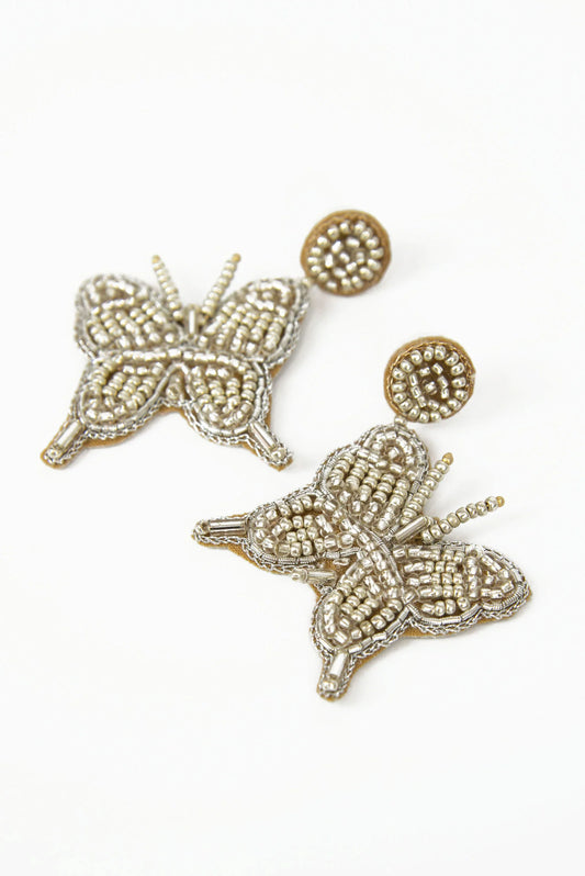 Örhängen silver fjäril