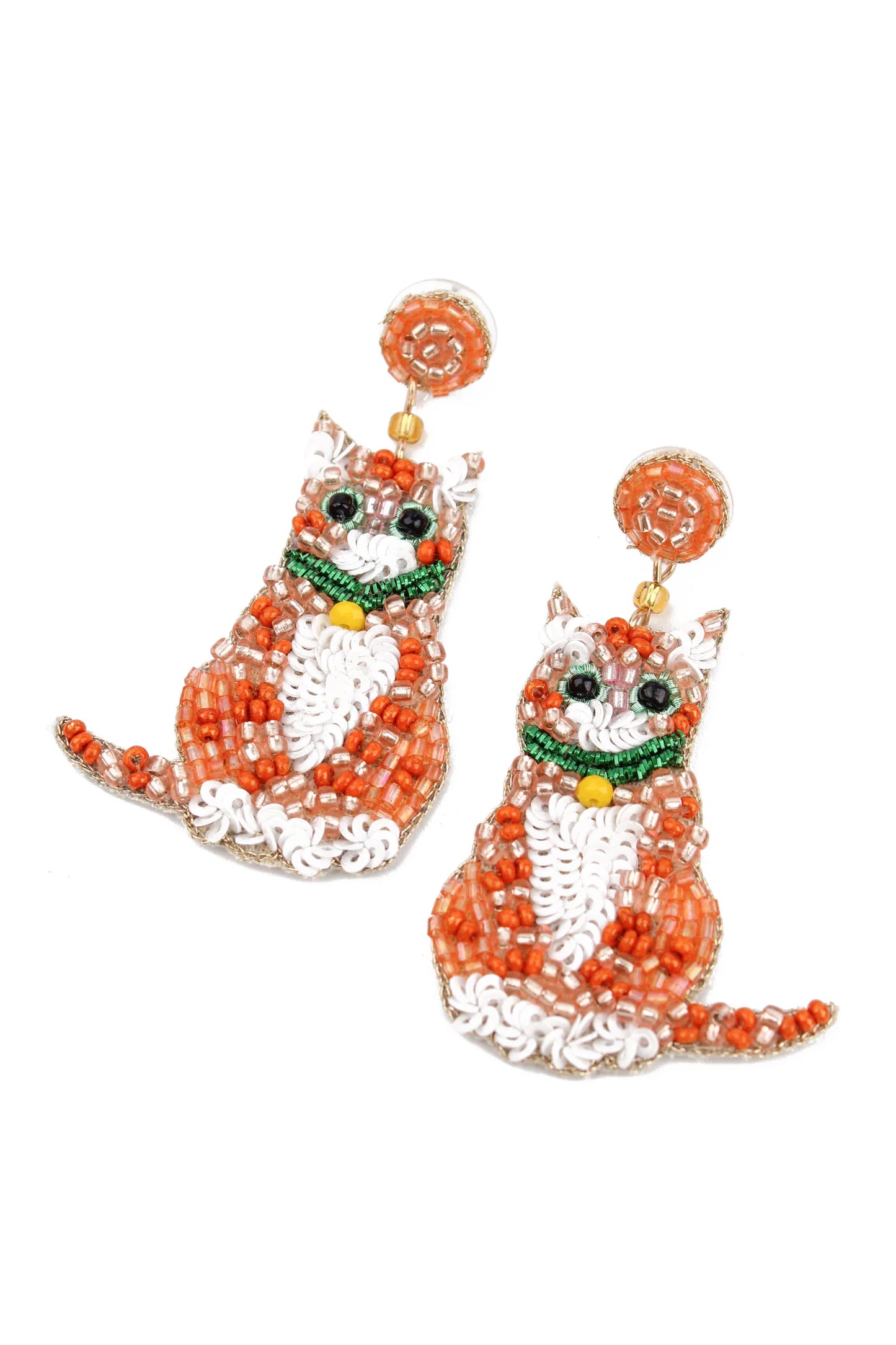 Örhängen orange katt
