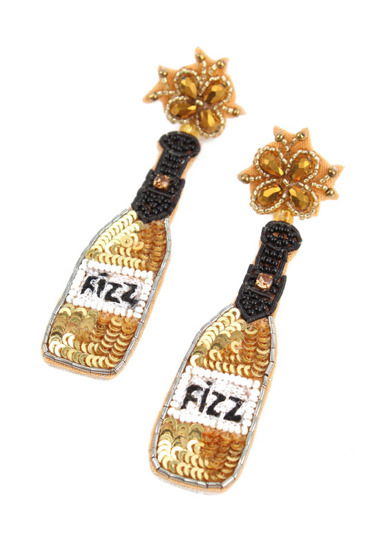 Örhängen Gold fizz flaska