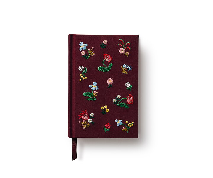 Notizbuch, bestickt mit Blumen