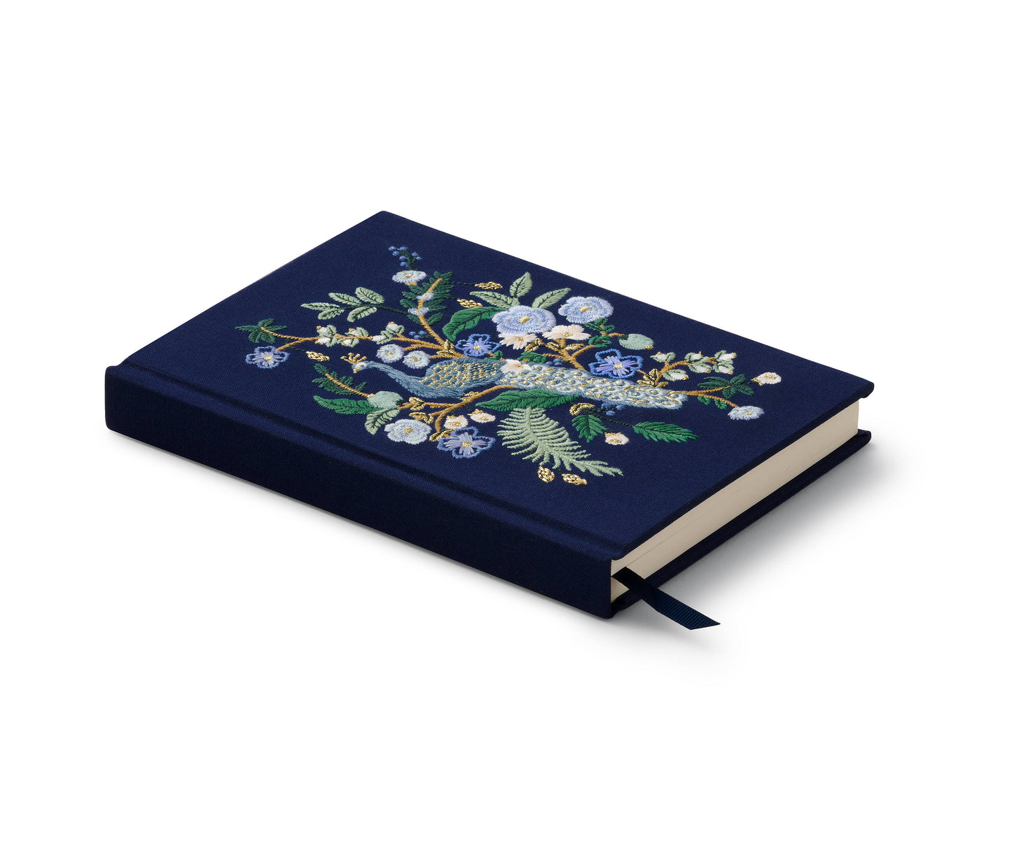 Anteckningsbok broderad påfågel