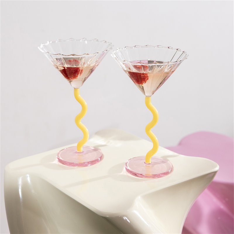 Glas coupe curve caramel 2-pack