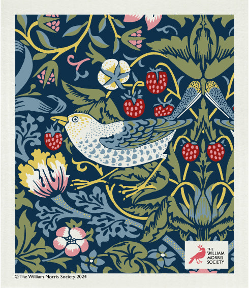 Disktrasa William Morris Strawberry thief blue
