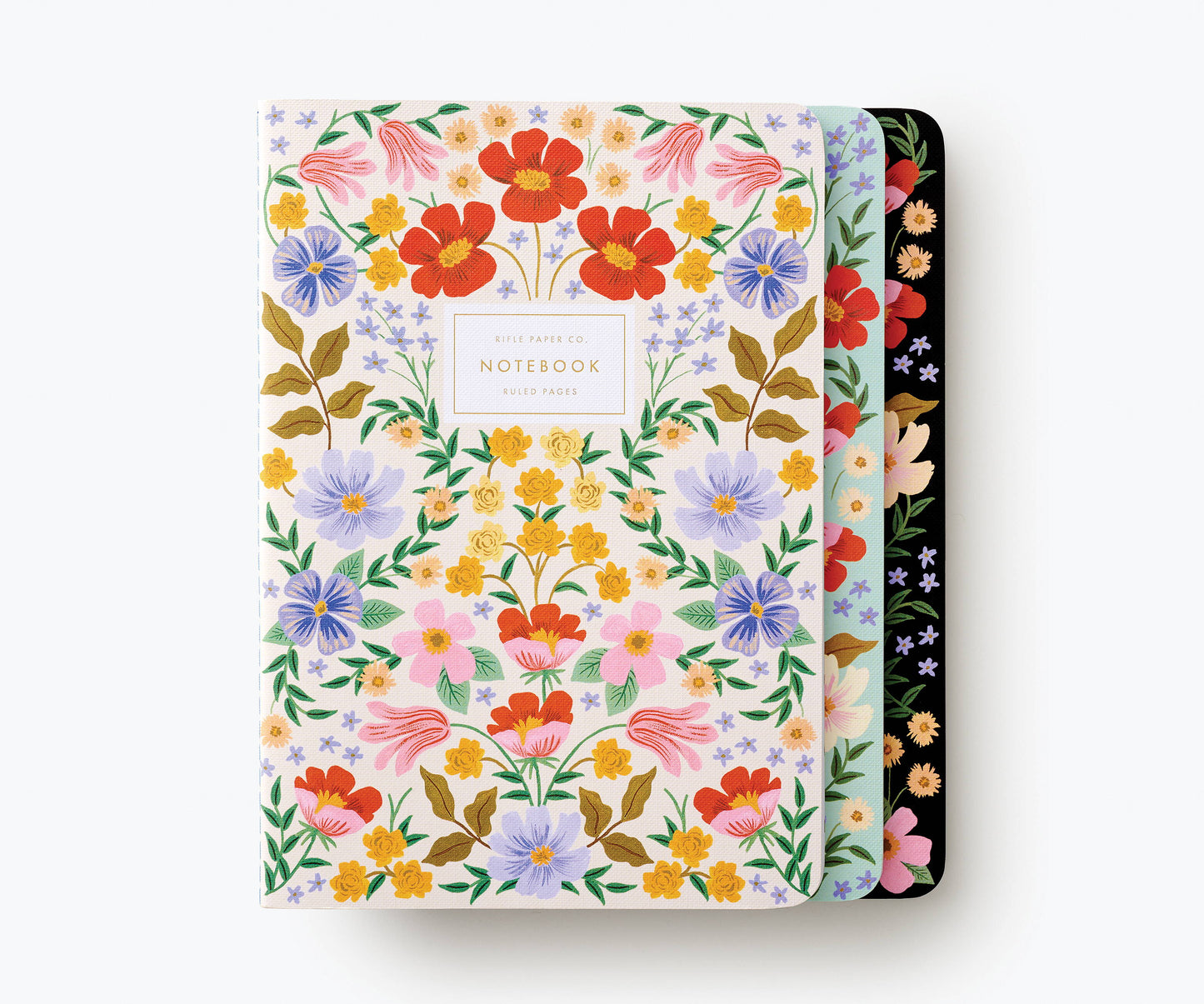 Anteckningsbok blommor 3-pack