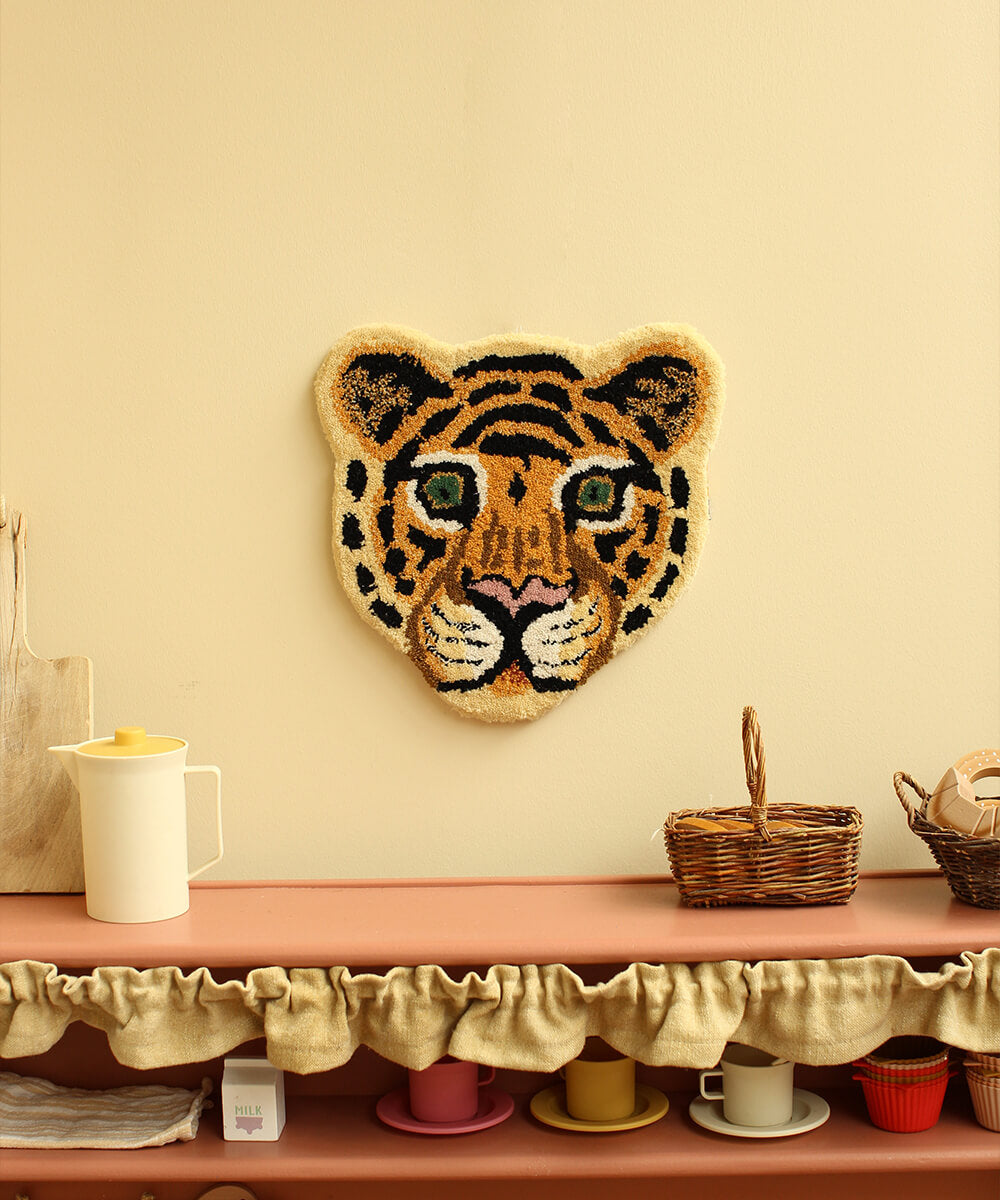 Tiger huvud matta small