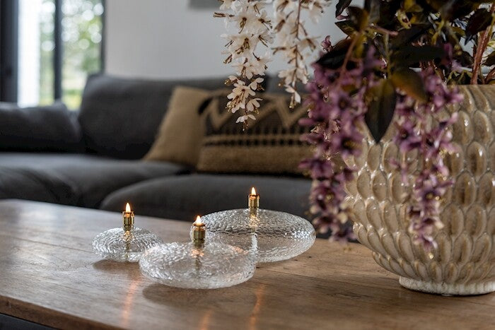 Oljelampa hamrat glas Disc M