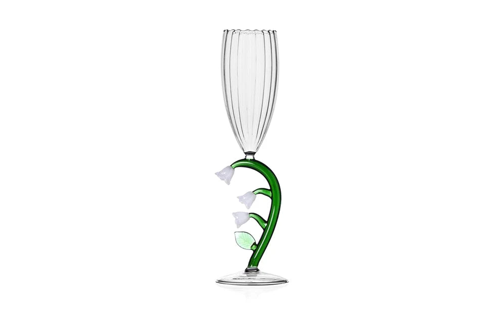 Champagneglas Flute Botanica Liljekonvalj