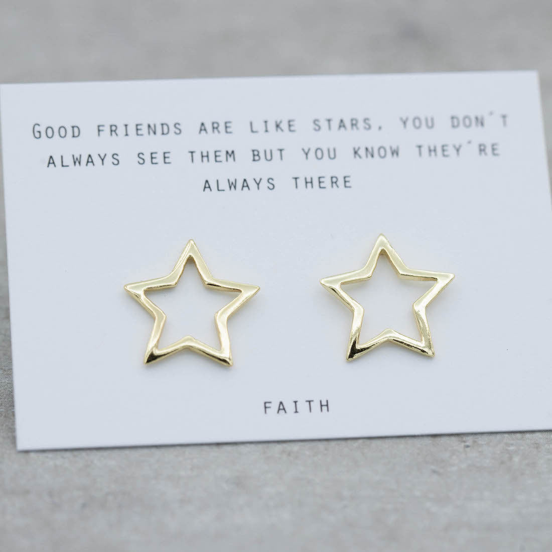 Örhängen stjärna kontur