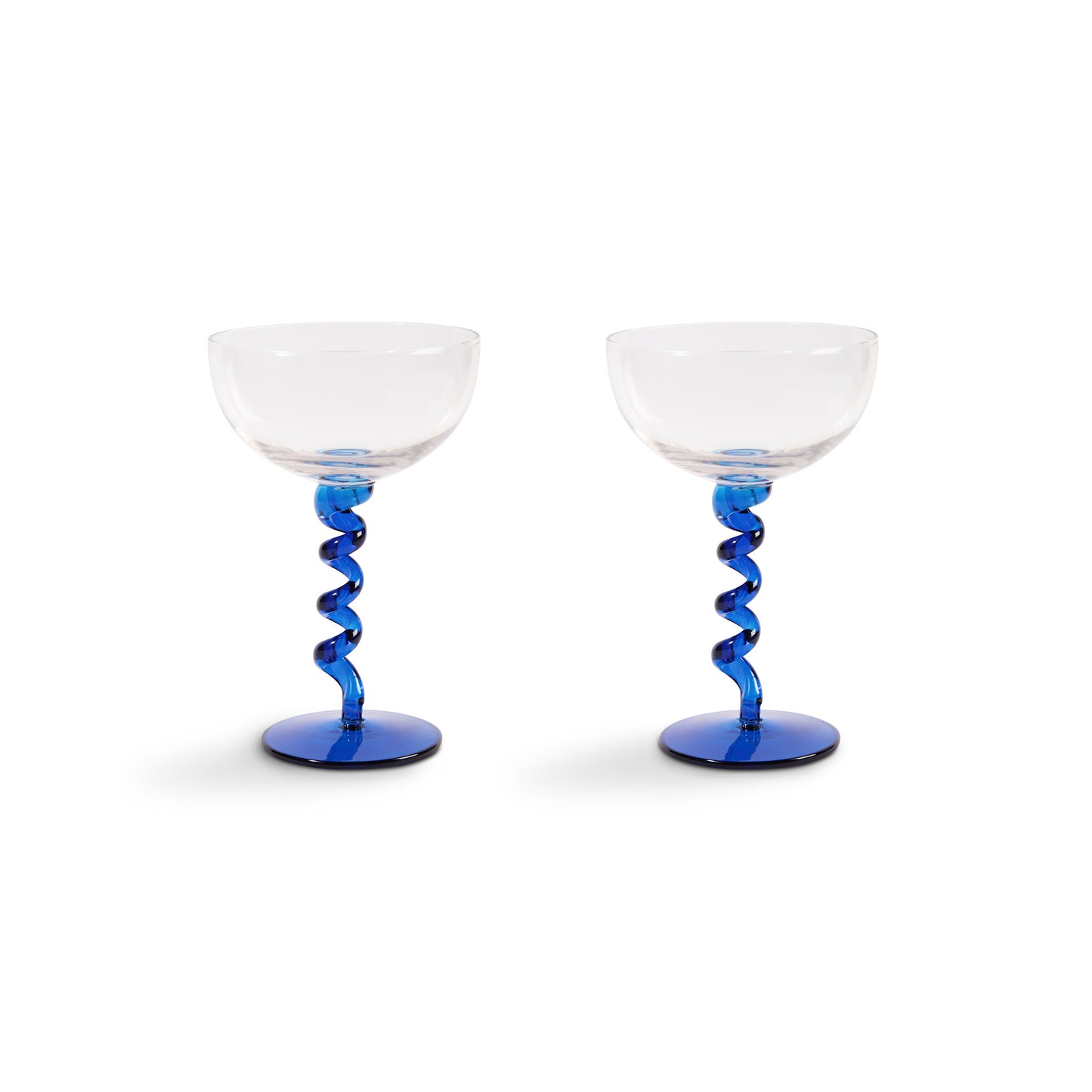 Glas coupe spiral 2-pack flera färger