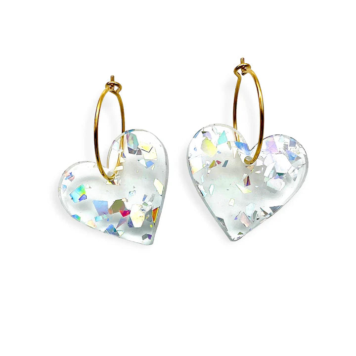 ByFossdal Two hearts örhängen