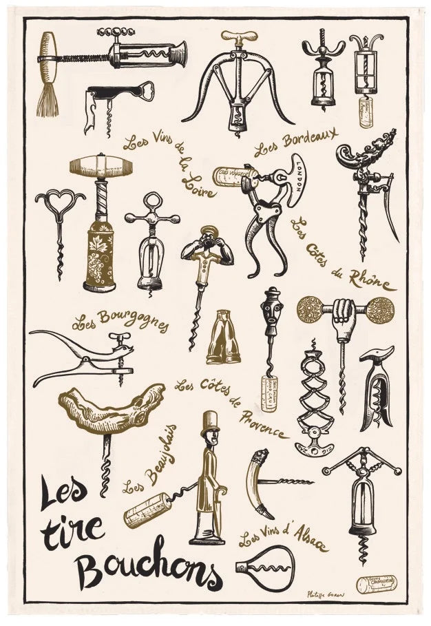 Kökshandduk Korkskruv