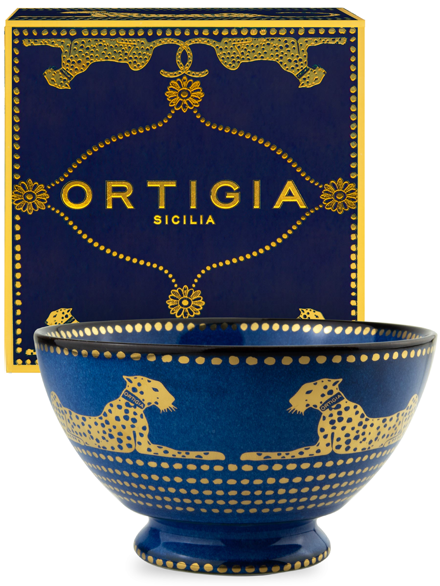 Ovalt fad Ortigia blå