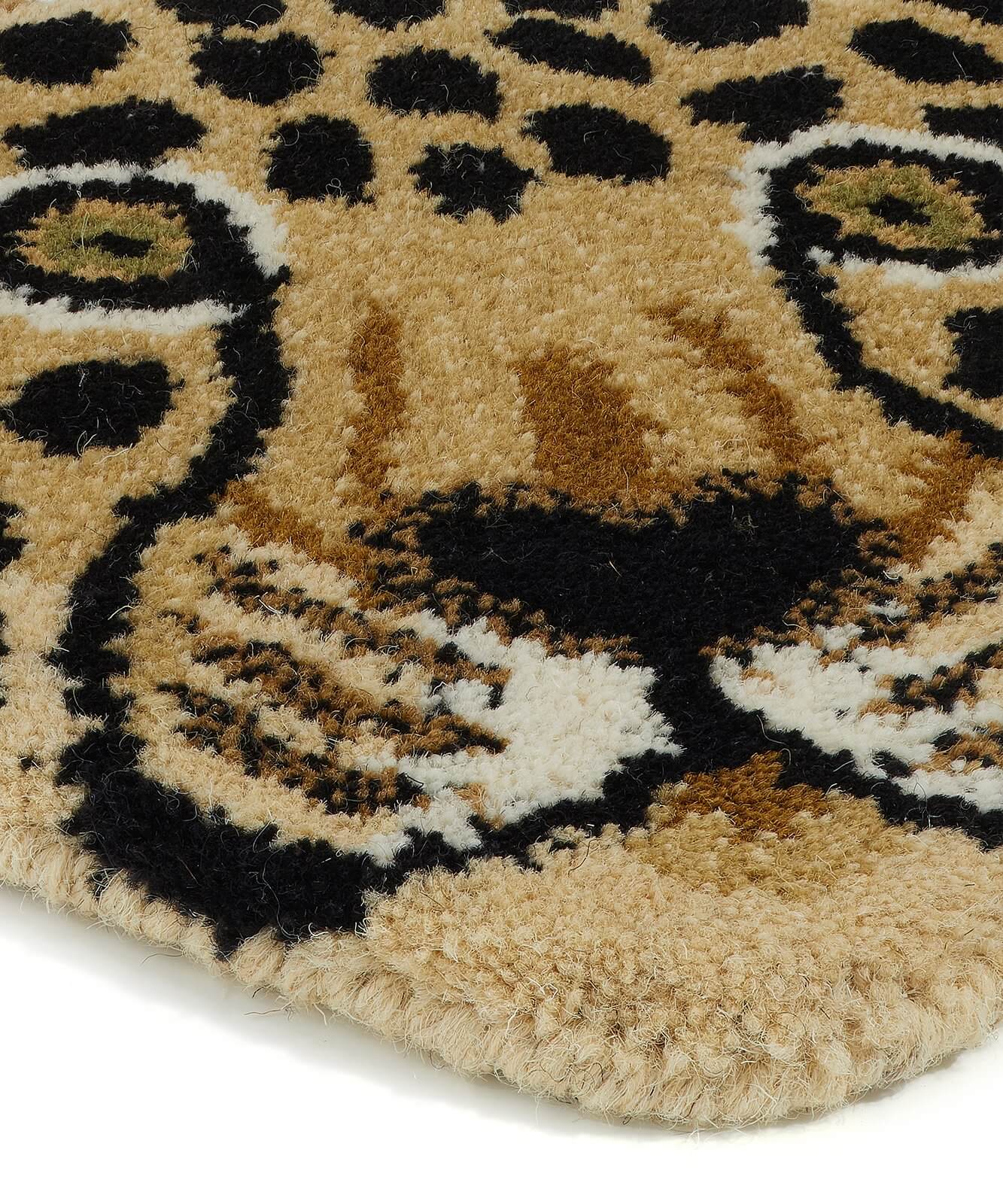 Leopard huvud matta small