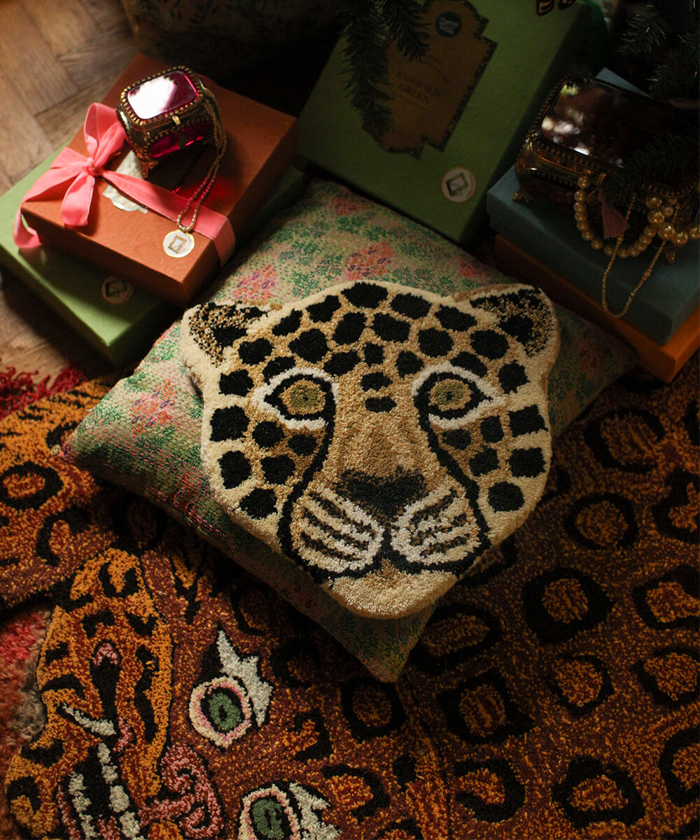 Leopard huvud matta small