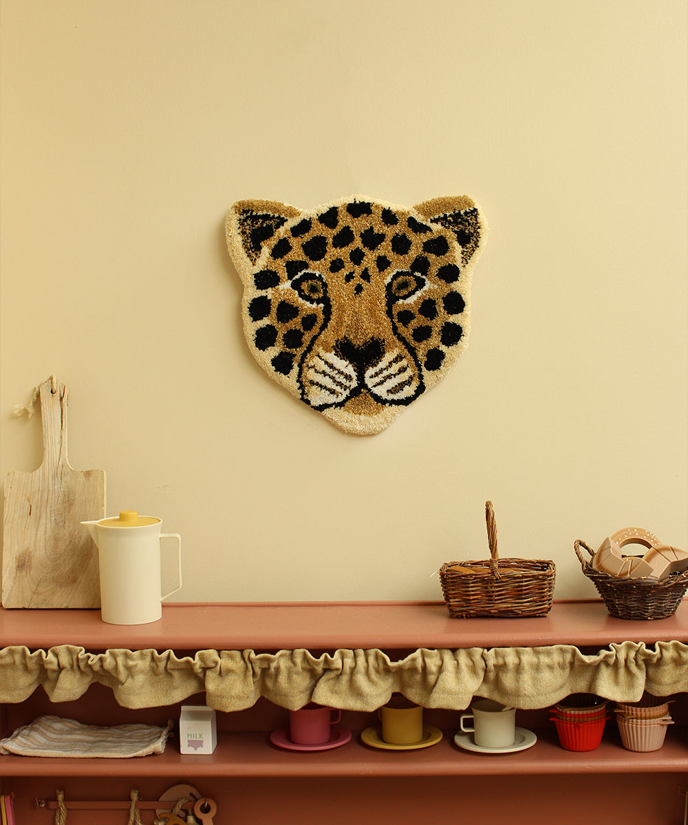 Leopard huvud matta small