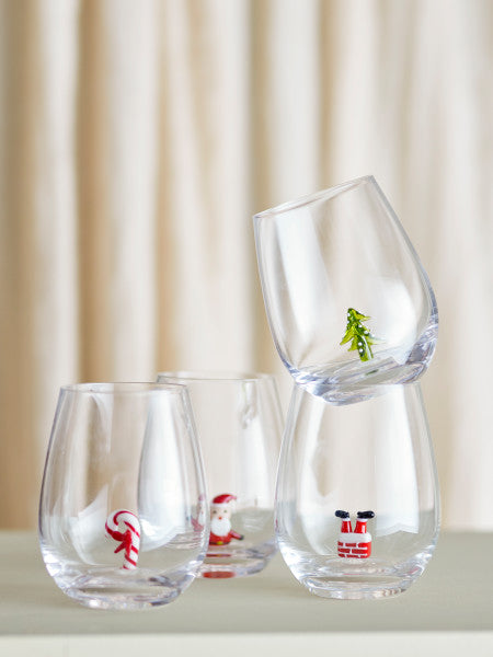 Glas med figur jul 4-pack