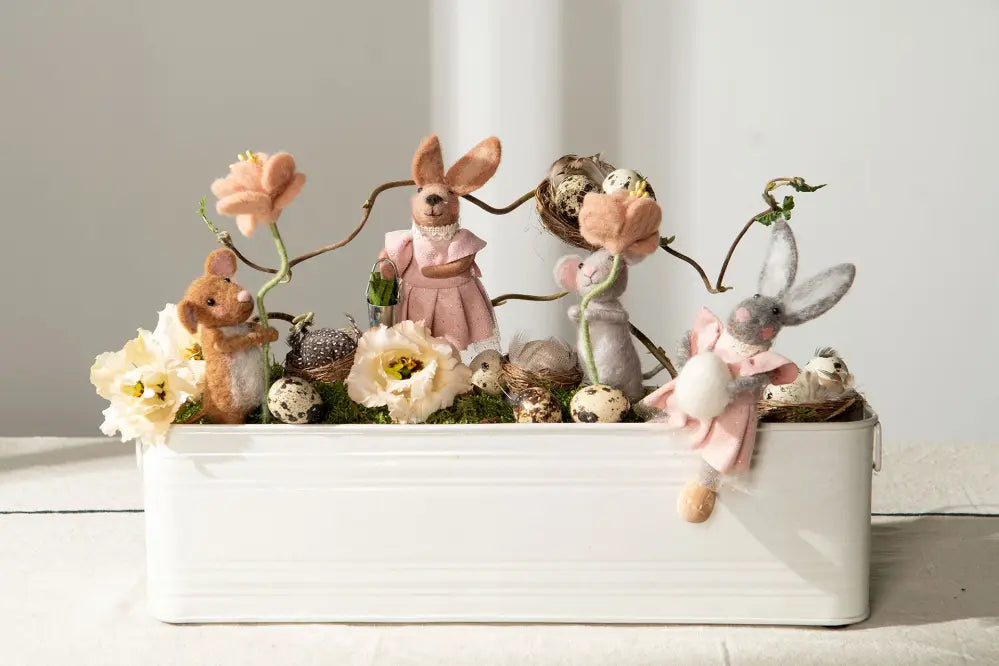 Ulldjur Mus med blomma