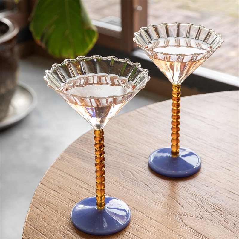 Glas coupe perle amber 2-pack