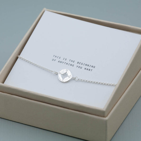 Silverarmband kompass