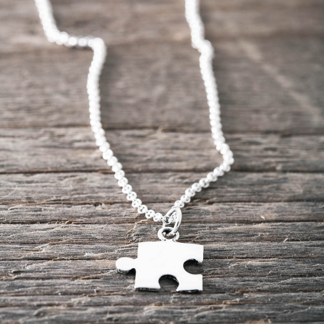 Silberkette Puzzle-Stück