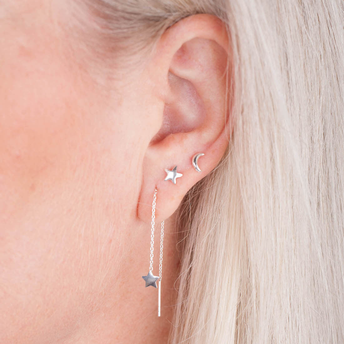 Silverörhängen liten stjärna
