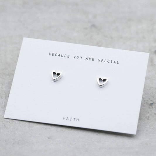 Örhängen i silver hjärta