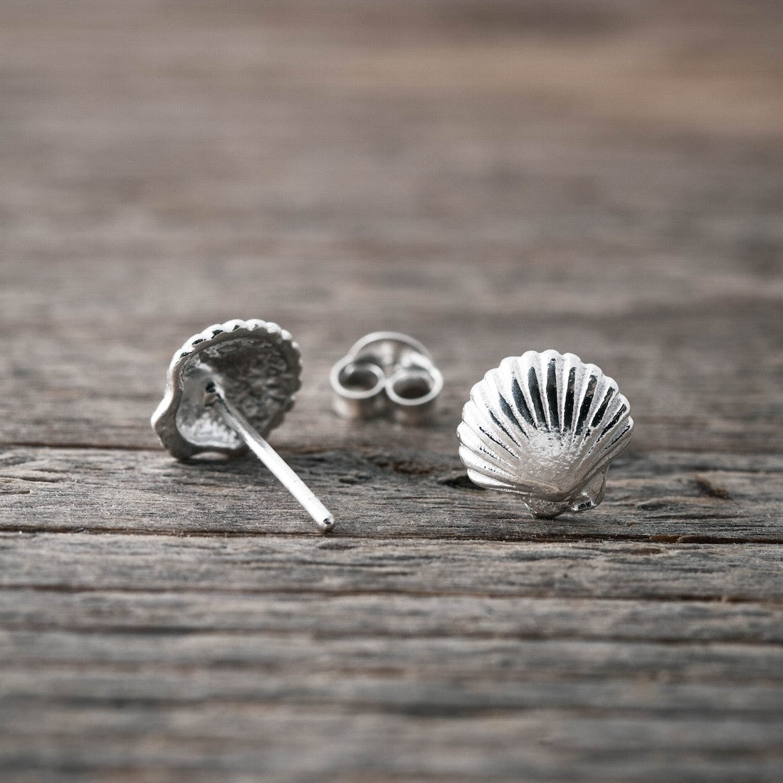 Ohrringe aus Sterlingsilber, Muschel
