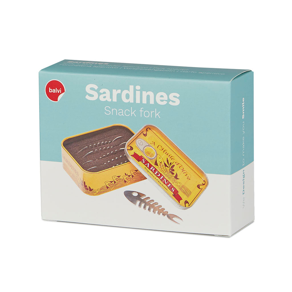 Tilltuggsgafflar i sardinburk gul