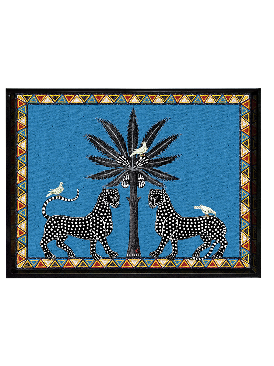 Ortigia Sicilia blå bricka