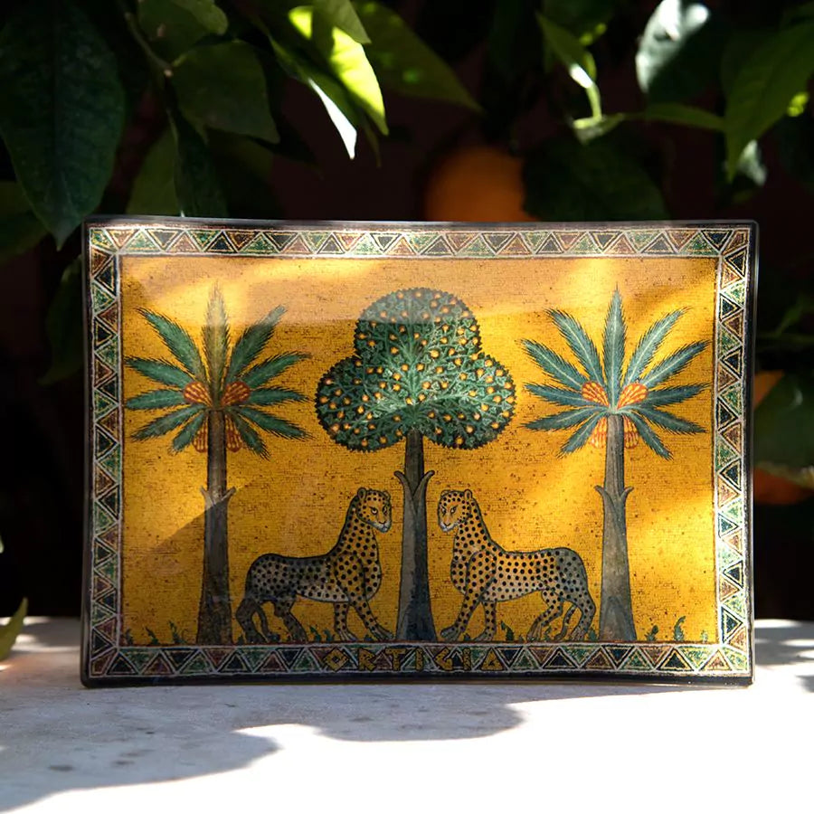 Glasfat Zagara gult Ortigia