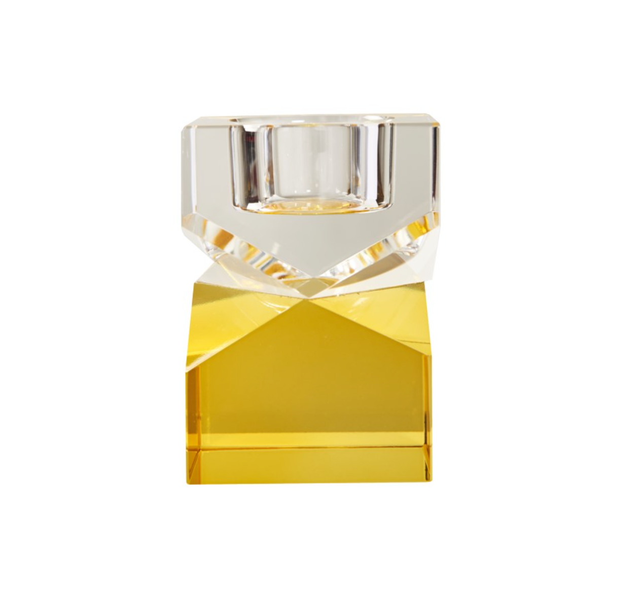 Kristall ljusstake i glas för värmeljus flera färger