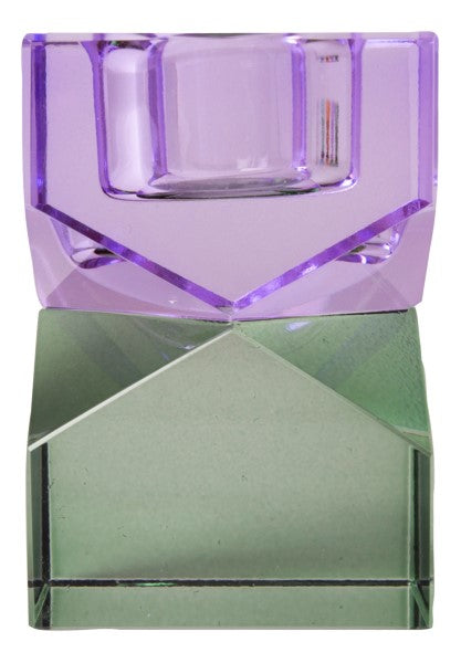 Kristall ljusstake i glas för värmeljus flera färger