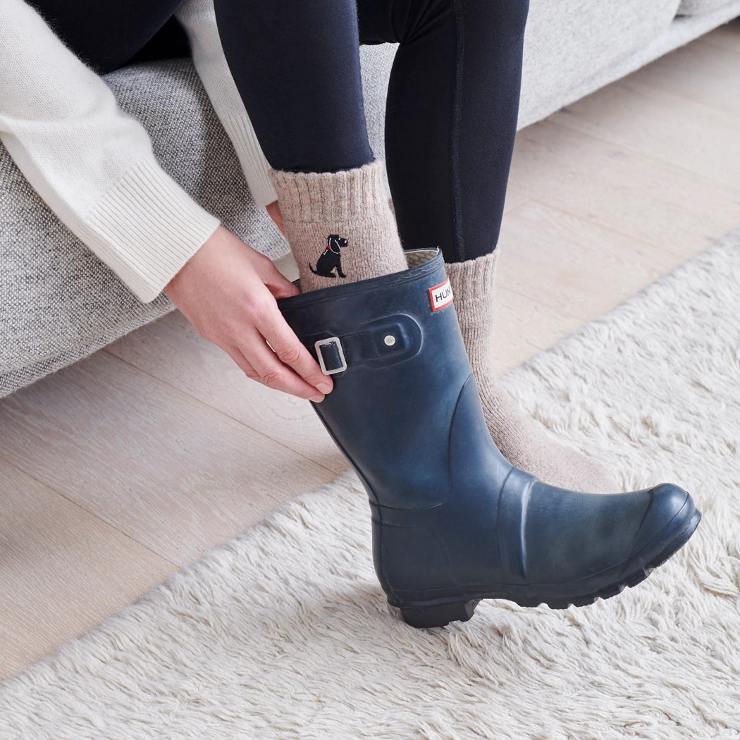 Strumpor med broderad hund - Cocker Spaniel